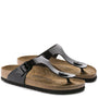 Birkenstock Women's Gizeh Birko-Flor Patent in Black - Getoutside Shoes
