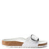 Birkenstock Women's Madrid Big Buckle Leather in White - Getoutside Shoes