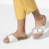Birkenstock Women's Madrid Big Buckle Leather in White - Getoutside Shoes
