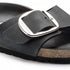 Birkenstock Madrid Big Buckle Oiled Leather in Black - Getoutside Shoes