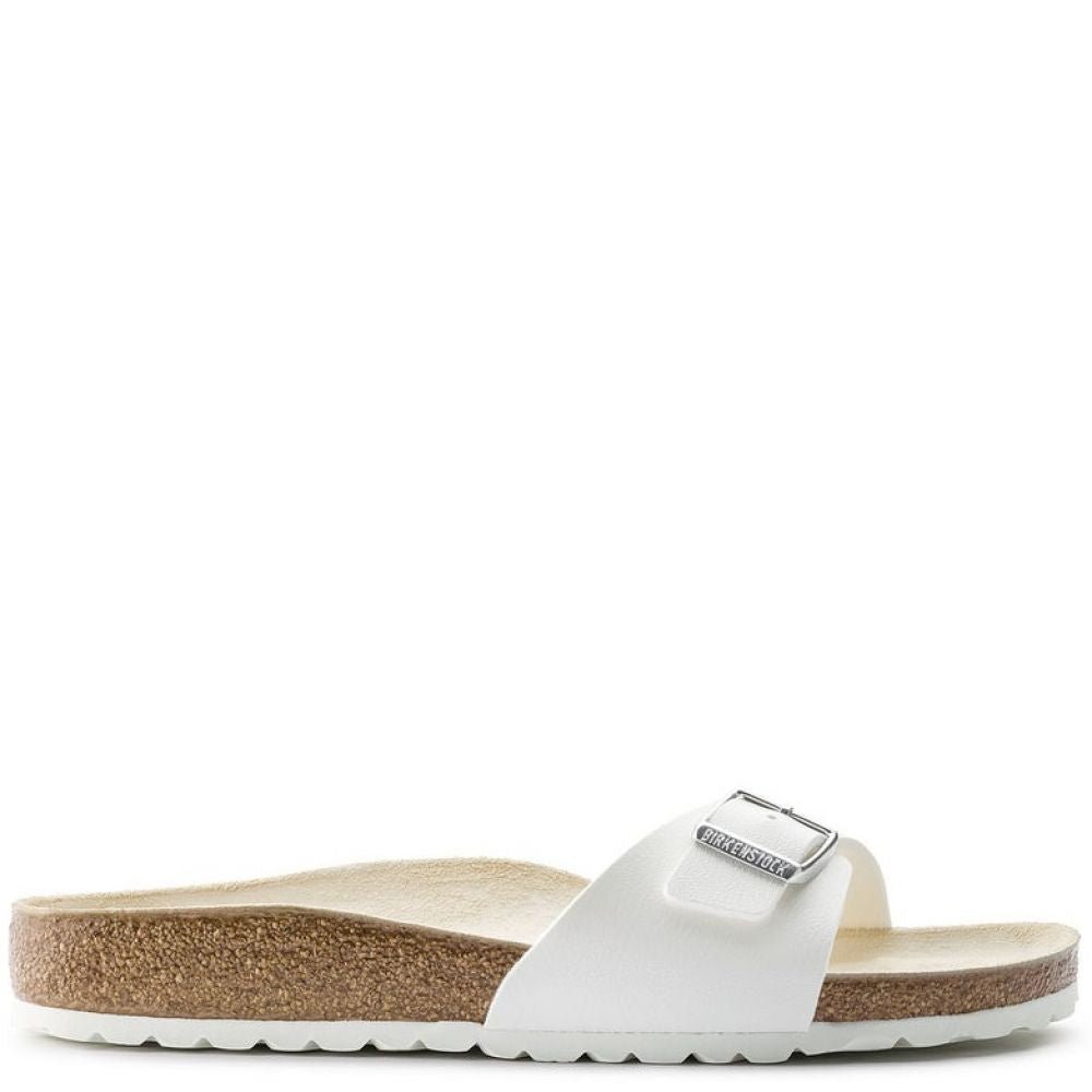 Birkenstock Women's Madrid Birko-Flor in White - Getoutside Shoes