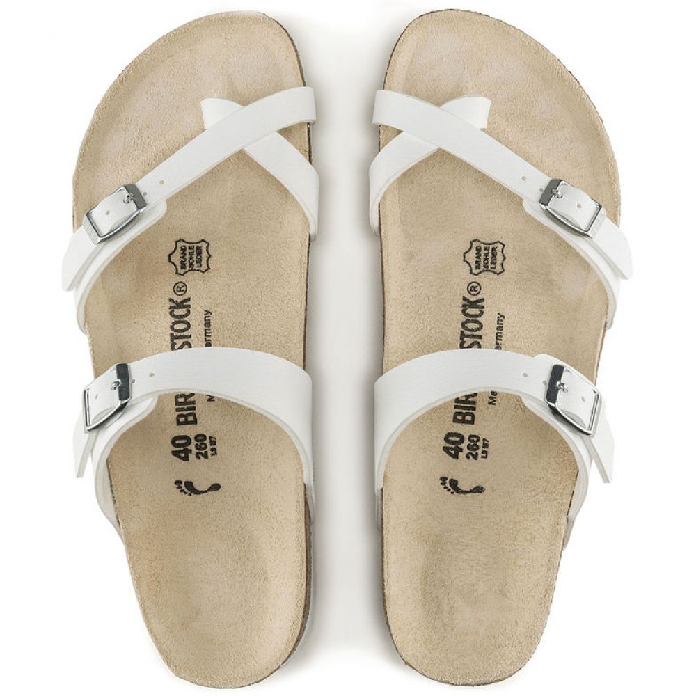 Birkenstock Women's Mayari Birko-Flor in White - Getoutside Shoes