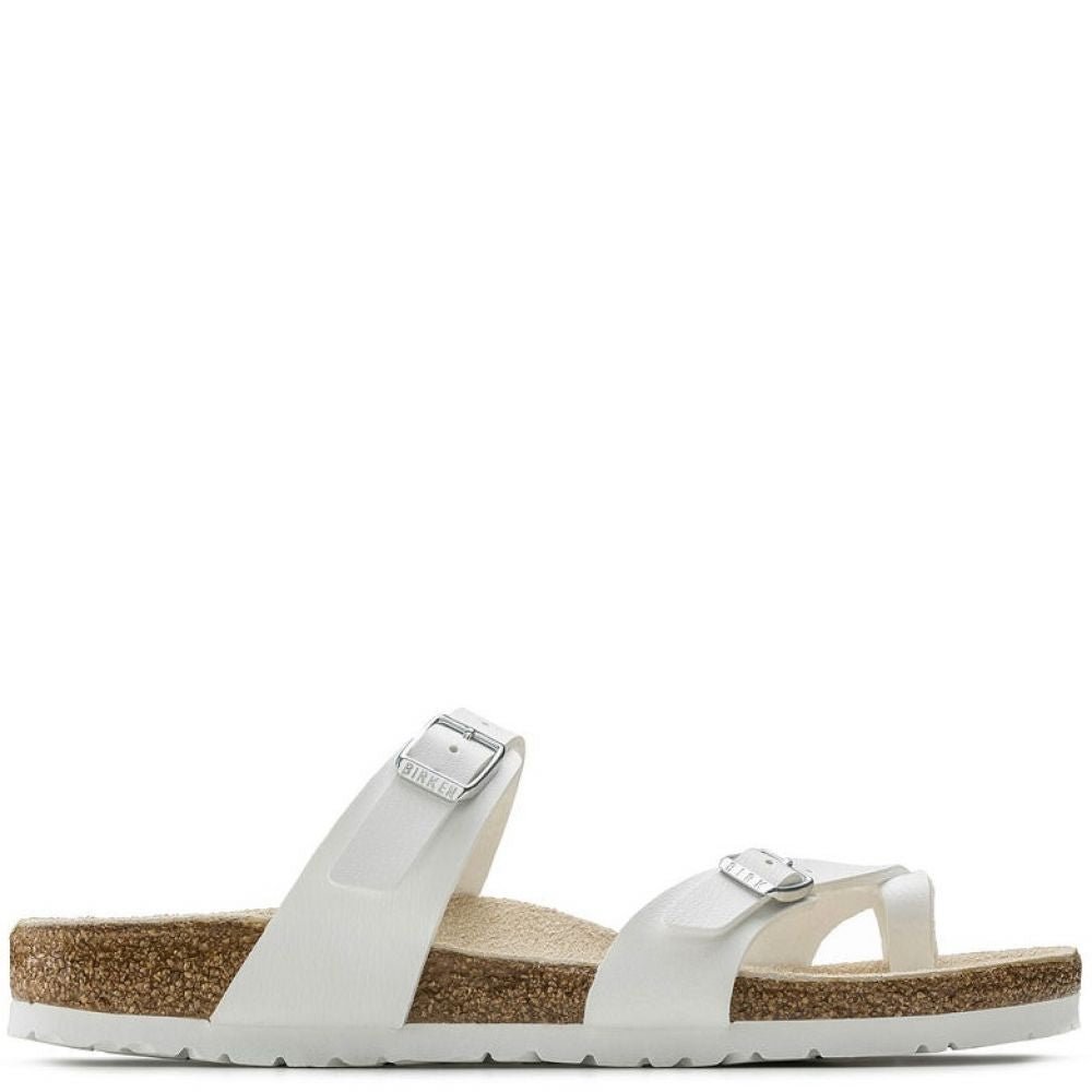Birkenstock Women's Mayari Birko-Flor in White - Getoutside Shoes