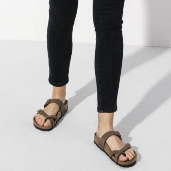 Birkenstock Women's Mayari Birko-Flor Nubuck in Mocha - Getoutside Shoes