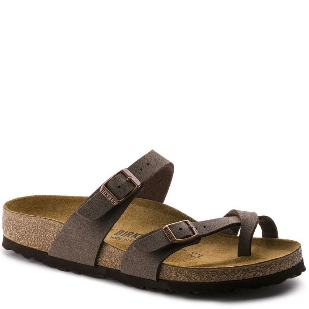 Birkenstock Women's Mayari Birko-Flor Nubuck in Mocha - Getoutside Shoes