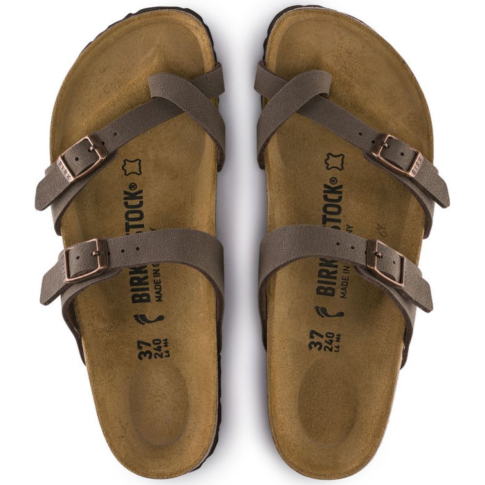 Birkenstock Women's Mayari Birko-Flor Nubuck in Mocha - Getoutside Shoes