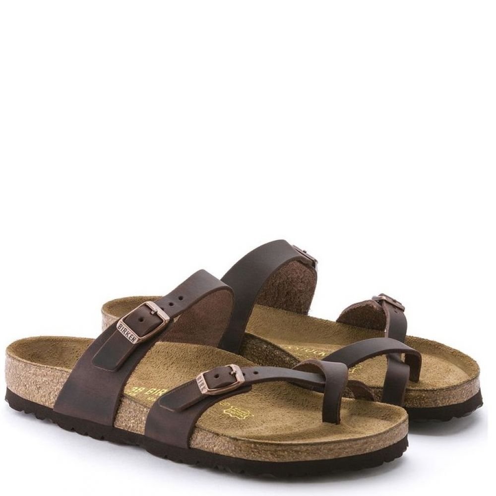 Birkenstock Women's Mayari Oiled Leather in Habana - Getoutside Shoes