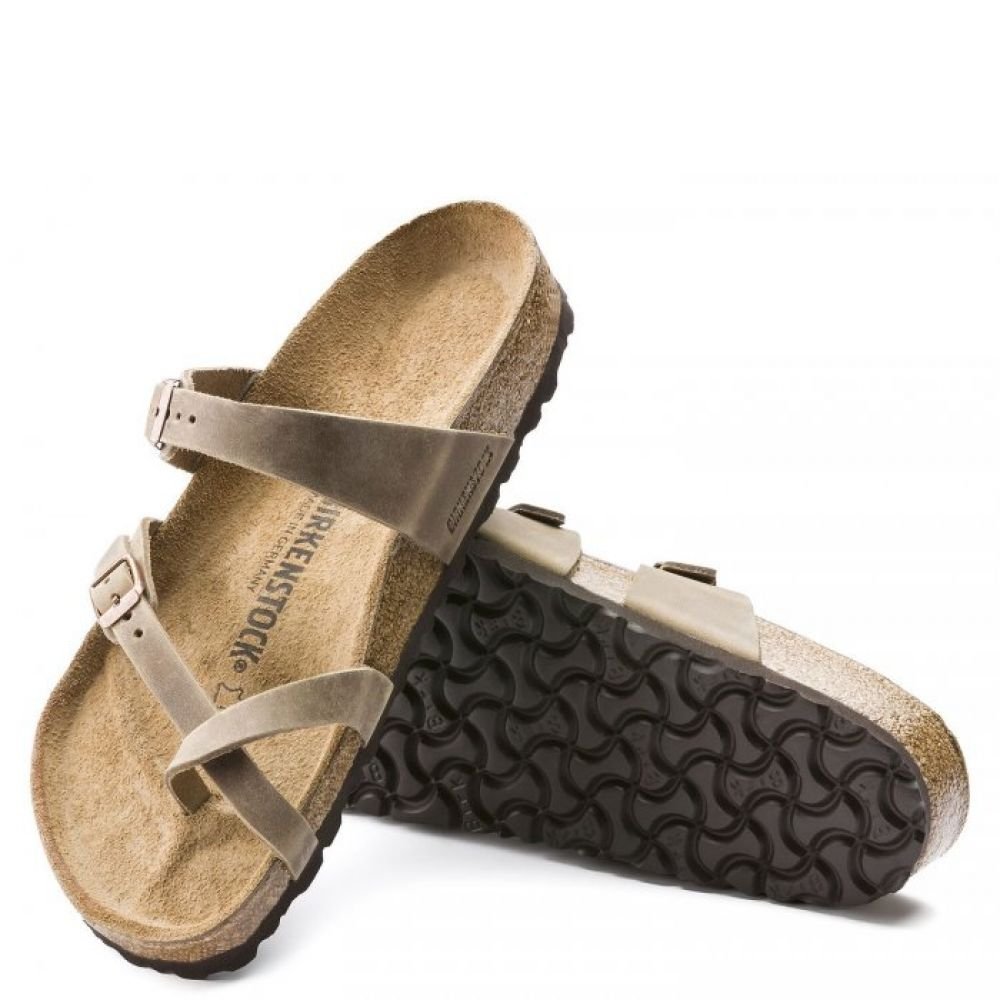 Birkenstock | Women's Mayari Oiled Leather in Tobacco Brown