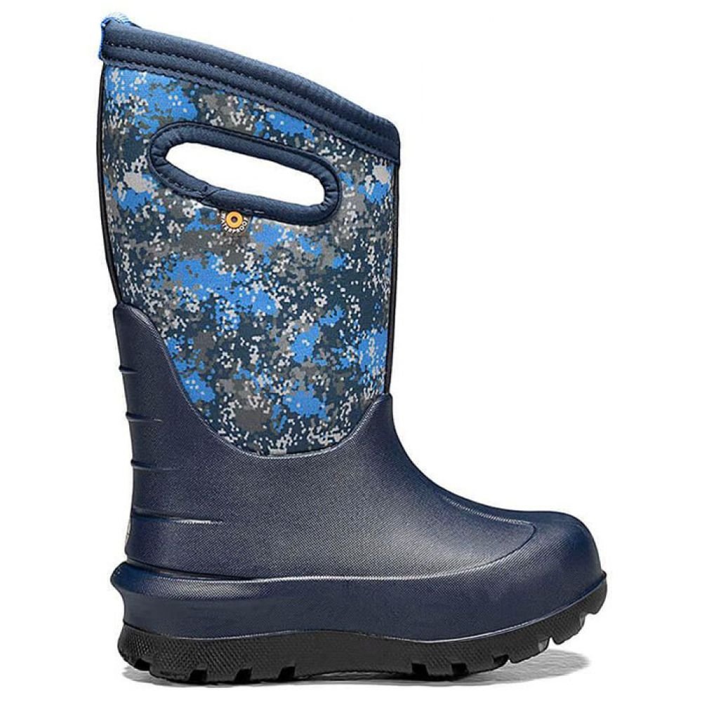 Bogs Kids Neo-Classic Micro Camo in Dark Blue Multi - Getoutside Shoes
