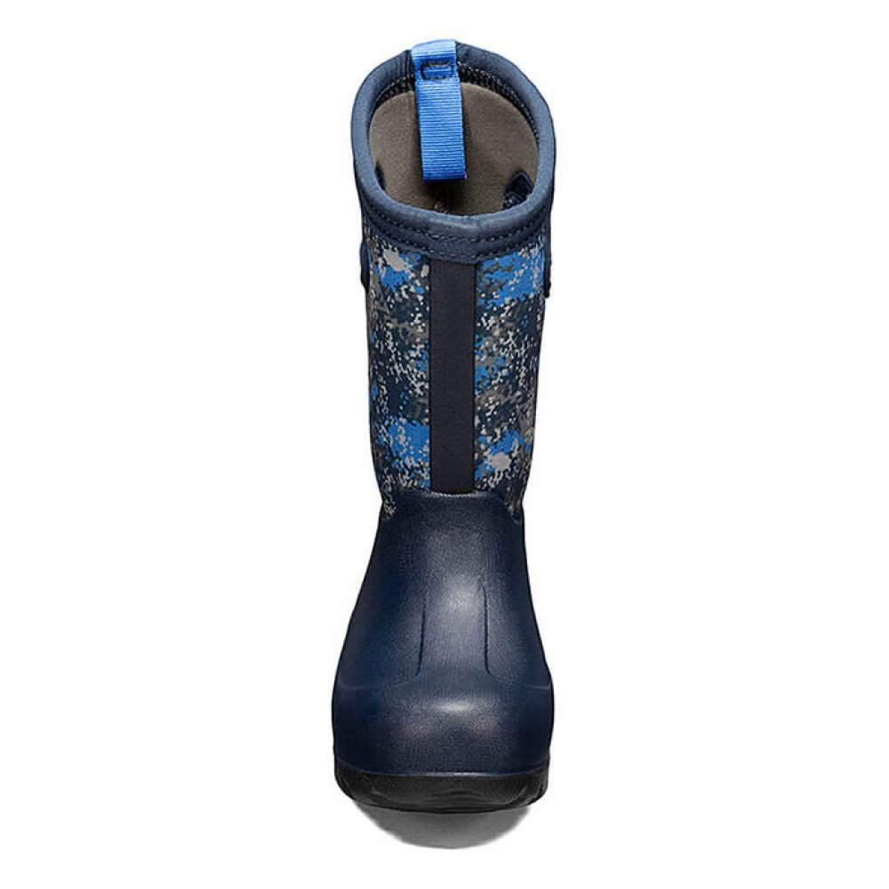 Bogs Kids Neo-Classic Micro Camo in Dark Blue Multi - Getoutside Shoes