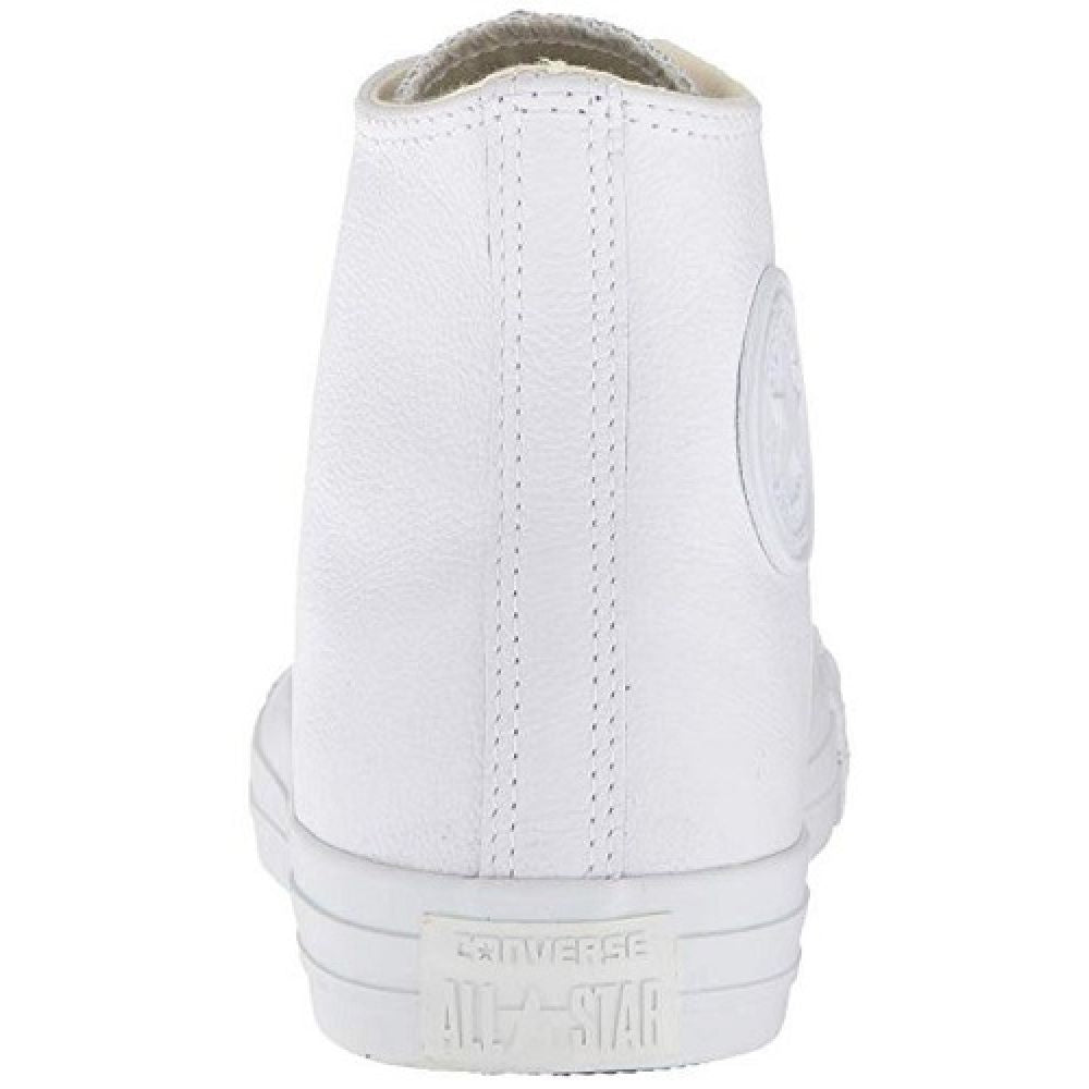 Converse Chuck Taylor All Star Leather High Top in White Monochrome