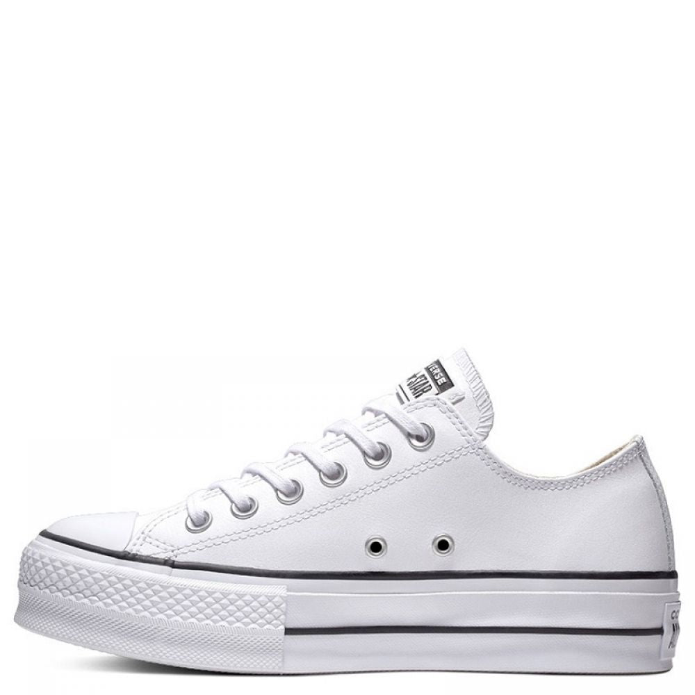 Converse Women&#39;s Chuck Taylor All Star Lift Leather Low Top in White