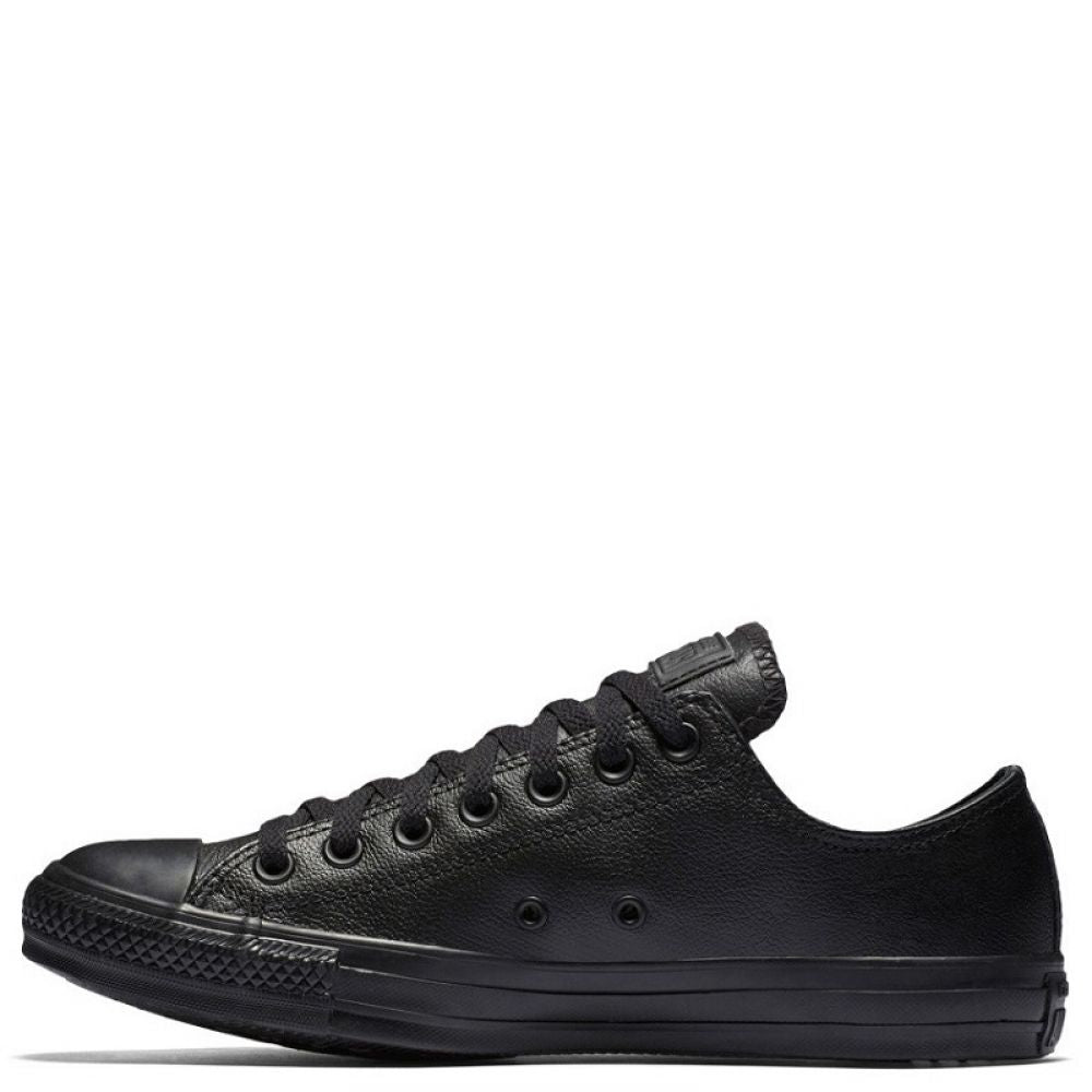 Converse Chuck Taylor All Star Leather Low Top in Black Monochrome