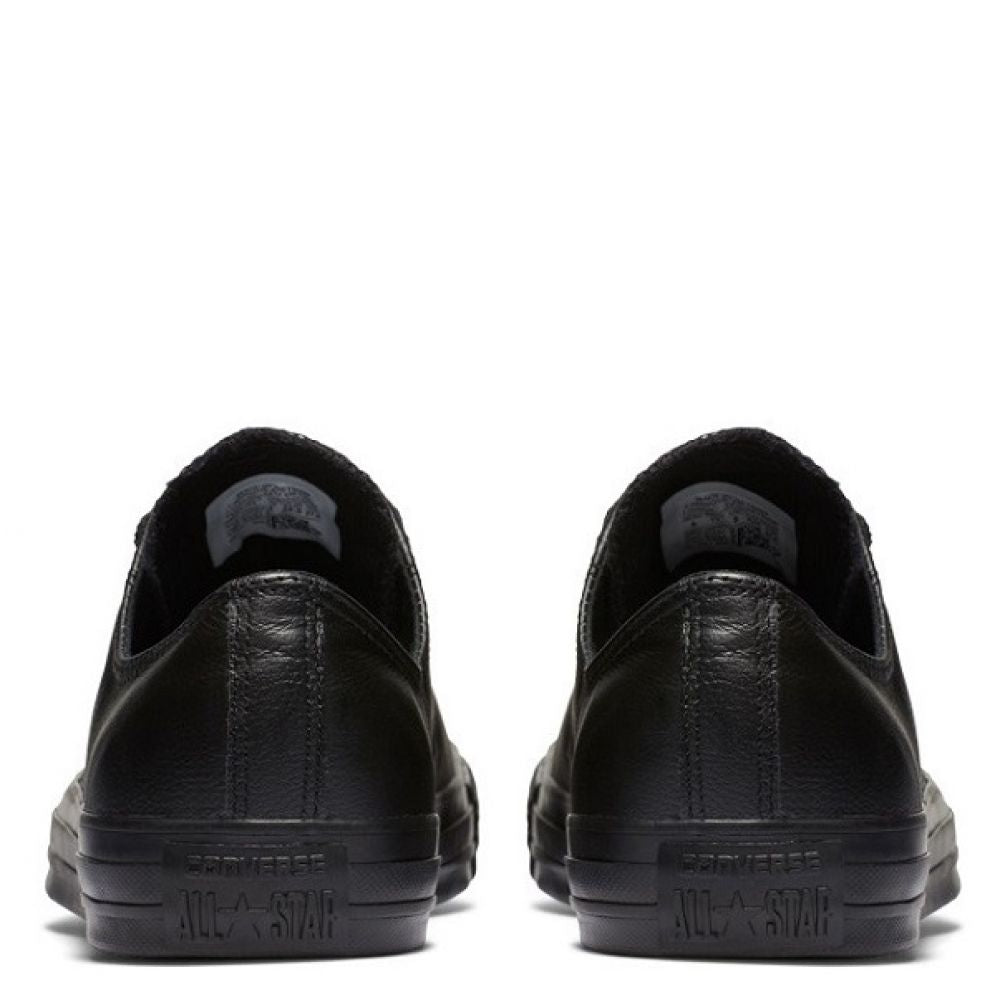 Converse Chuck Taylor All Star Leather Low Top in Black Monochrome