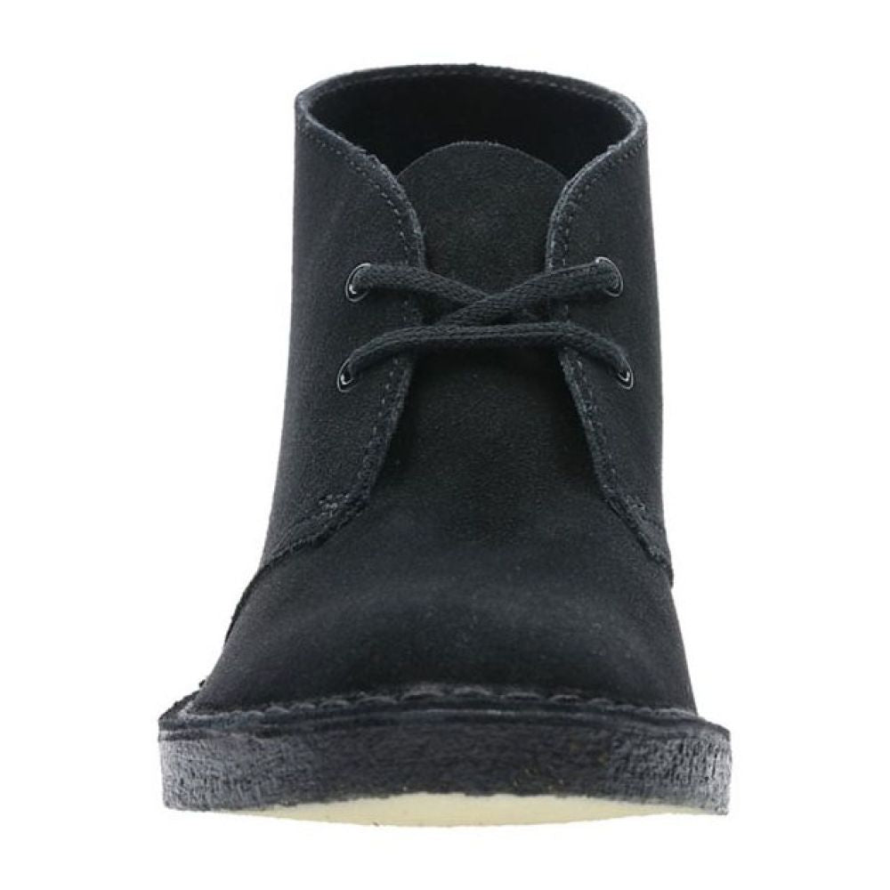Clarks Women's Desert Boot in Black Suede