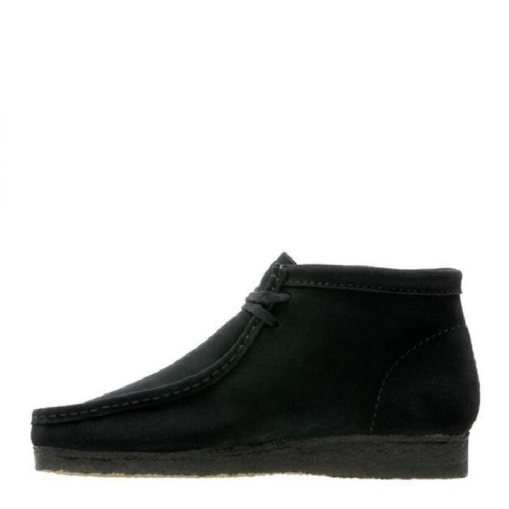 Clarks Men's Wallabee Boot in Black Suede (not online) - Getoutside Shoes