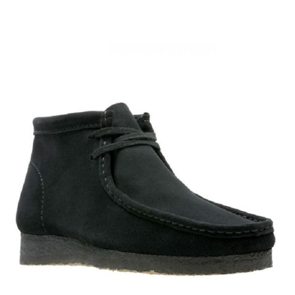 Clarks Men's Wallabee Boot in Black Suede (not online) - Getoutside Shoes