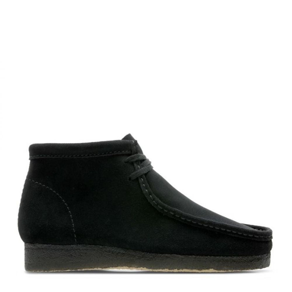 Clarks Men's Wallabee Boot in Black Suede (not online) - Getoutside Shoes