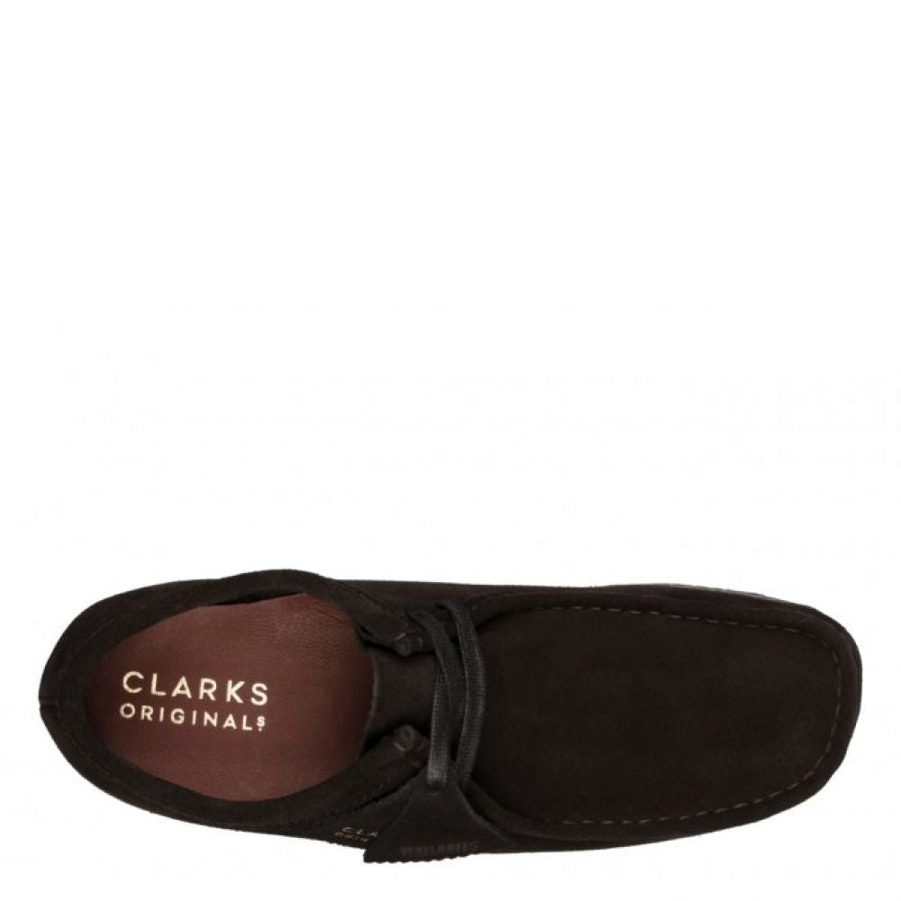 Clarks Men's Wallabee in Black Suede - Getoutside Shoes