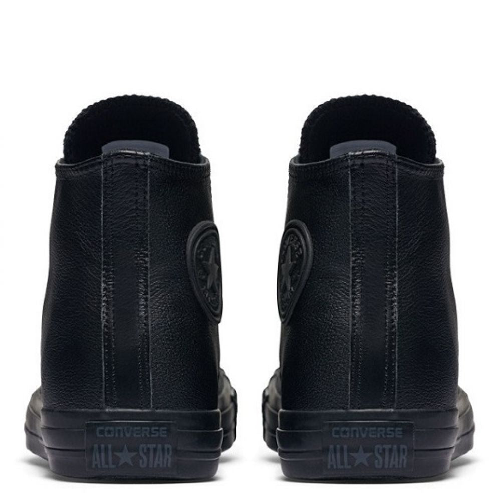 Converse Chuck Taylor All Star Leather High Top in Black Monochrome - Getoutside Shoes