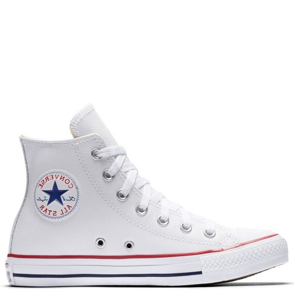 Converse Chuck Taylor All Star Leather High Top in Optic White - Getoutside Shoes