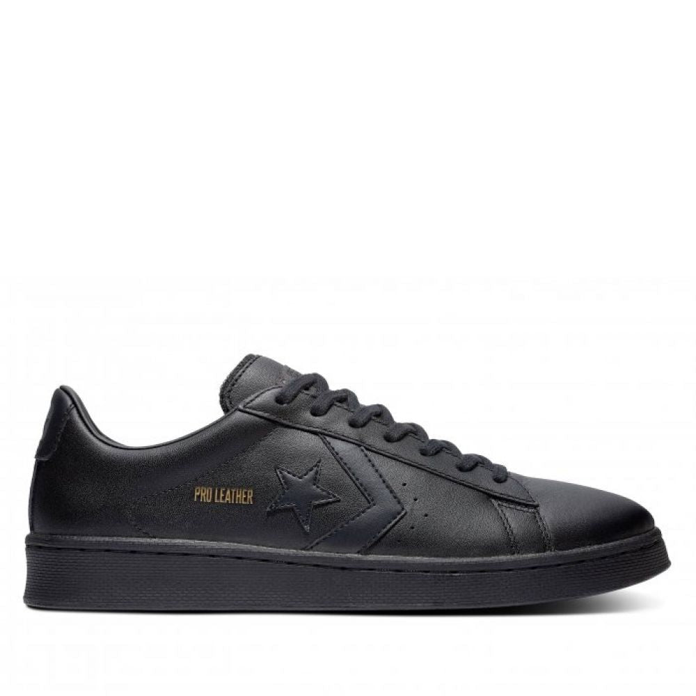 Converse Pro Leather Monochrome Low in Black - Getoutside Shoes