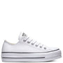 Converse Women's Chuck Taylor All Star Lift Leather Low Top in White - Getoutside Shoes