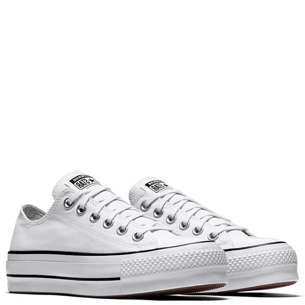 Converse Women's Chuck Taylor All Star Lift Low Top in White/Black - Getoutside Shoes