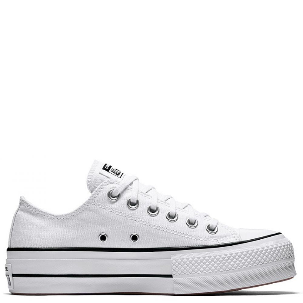 Converse Women's Chuck Taylor All Star Lift Low Top in White/Black - Getoutside Shoes