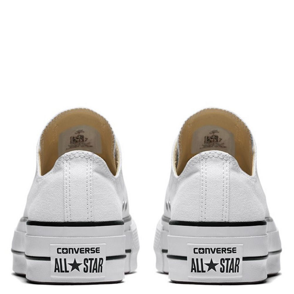Converse Women's Chuck Taylor All Star Lift Low Top in White/Black - Getoutside Shoes