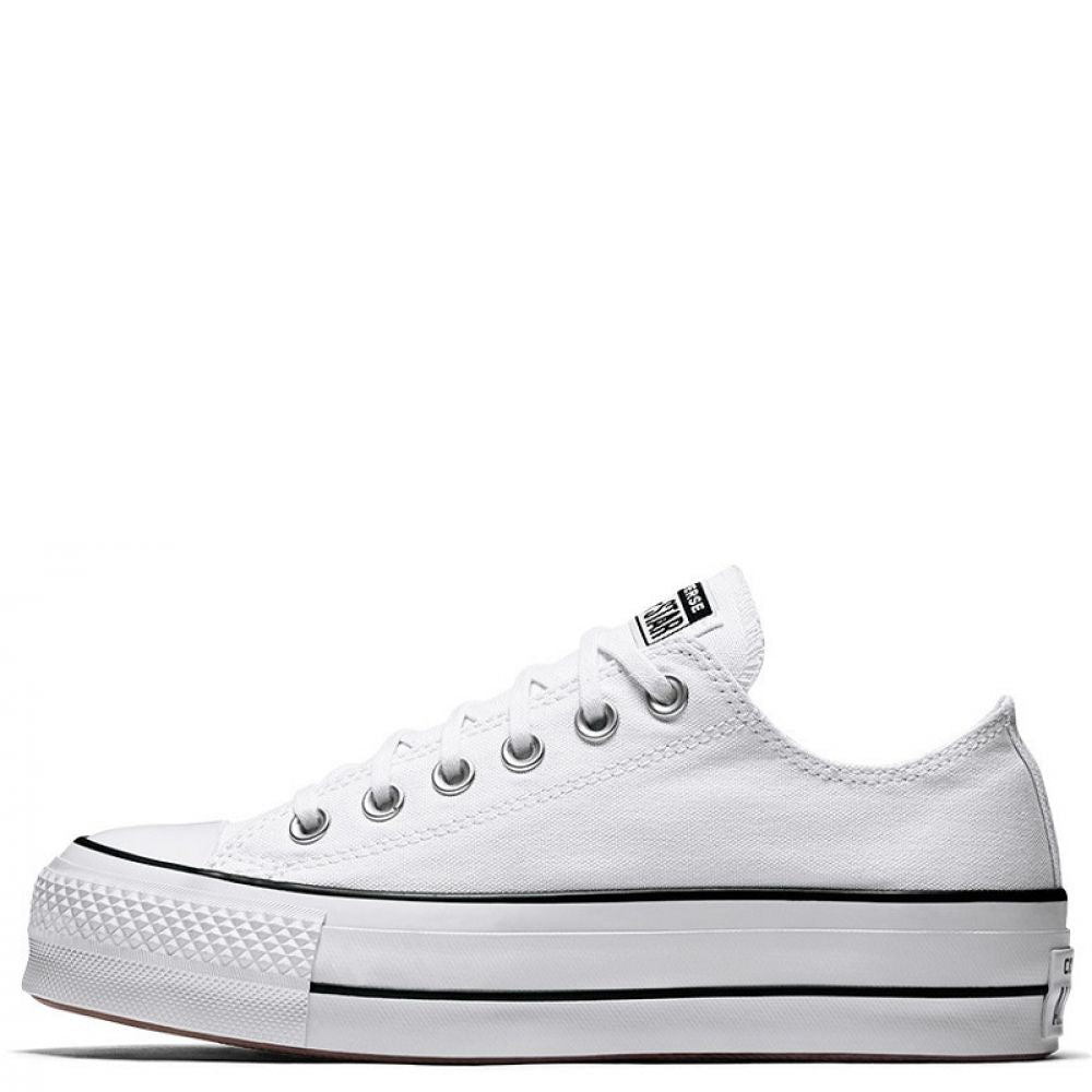 Converse Women's Chuck Taylor All Star Lift Low Top in White/Black - Getoutside Shoes