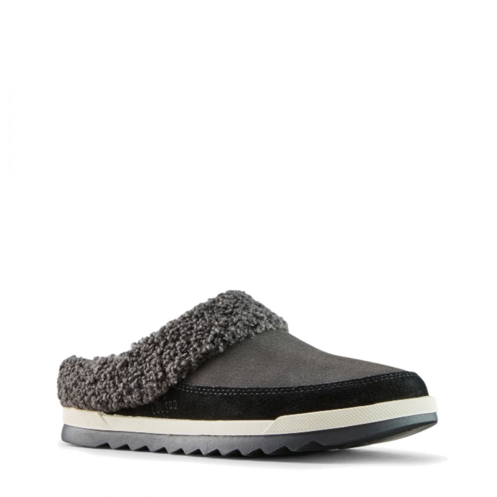 Cougar Women's Liliana Suede Mule in Black/Pewter - Getoutside Shoes