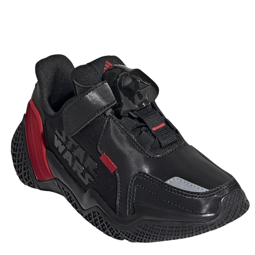 Adidas Youth&#39;s Star Wars 4uture RNR in Core Black/Scarlet