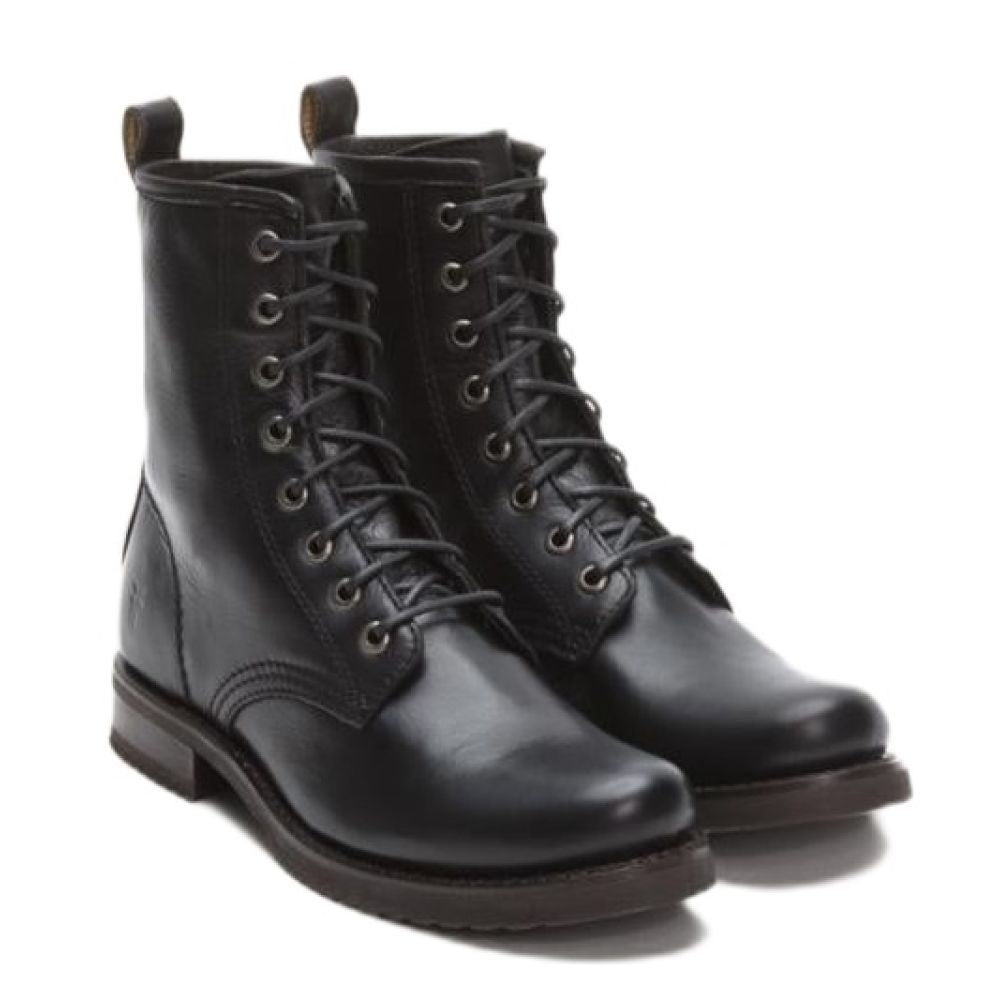 Frye Women&#39;s Veronica Combat in Black/Soft Vintage