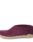 Glerups Women's Shoe Leather Sole in Cranberry