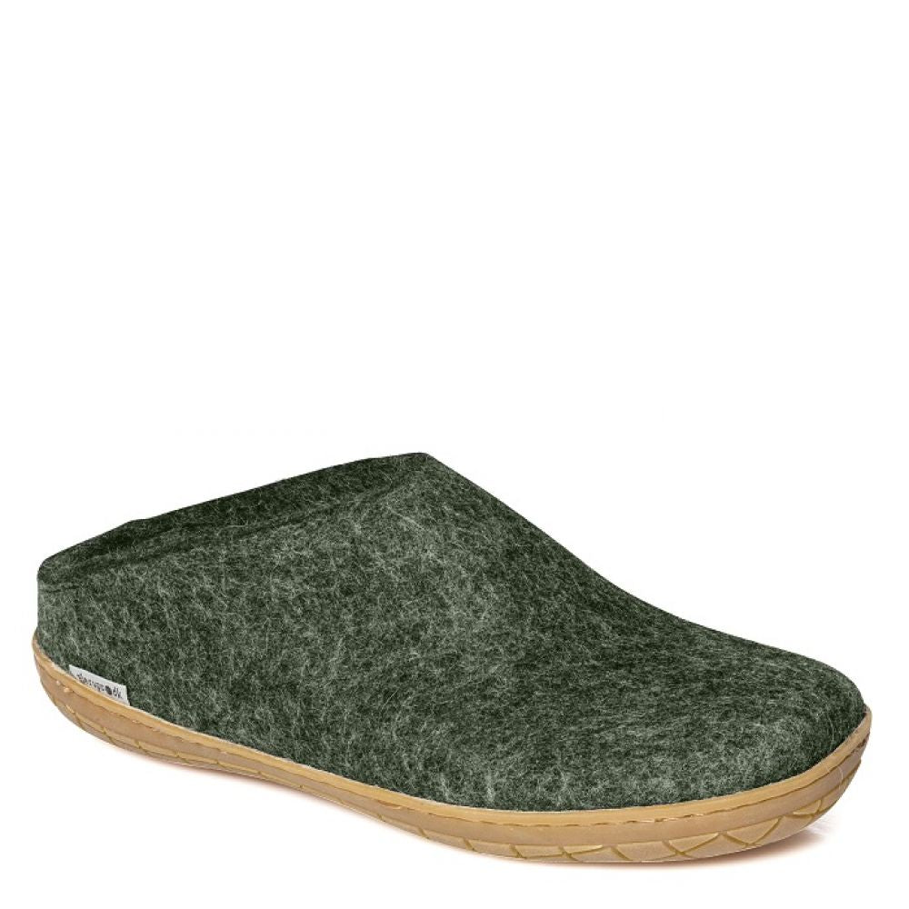 Glerups Open Heel Rubber Sole in Forest