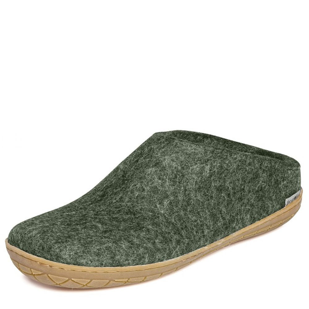 Glerups Open Heel Rubber Sole in Forest