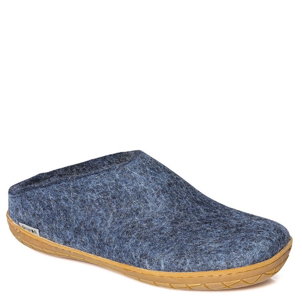 Glerups Open Heel Rubber Sole in Denim