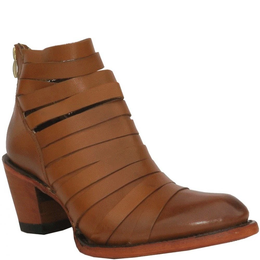 Getoutside Women's Lola Strappy Heel Boot in Maple - Getoutside Shoes