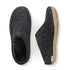 Glerups Open Heel Leather Sole in Charcoal - Getoutside Shoes
