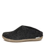 Glerups Open Heel Leather Sole in Charcoal - Getoutside Shoes