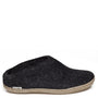 Glerups Open Heel Leather Sole in Charcoal - Getoutside Shoes