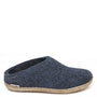 Glerups Open Heel Leather Sole in Denim - Getoutside Shoes