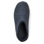 Glerups Open Heel Leather Sole in Denim - Getoutside Shoes