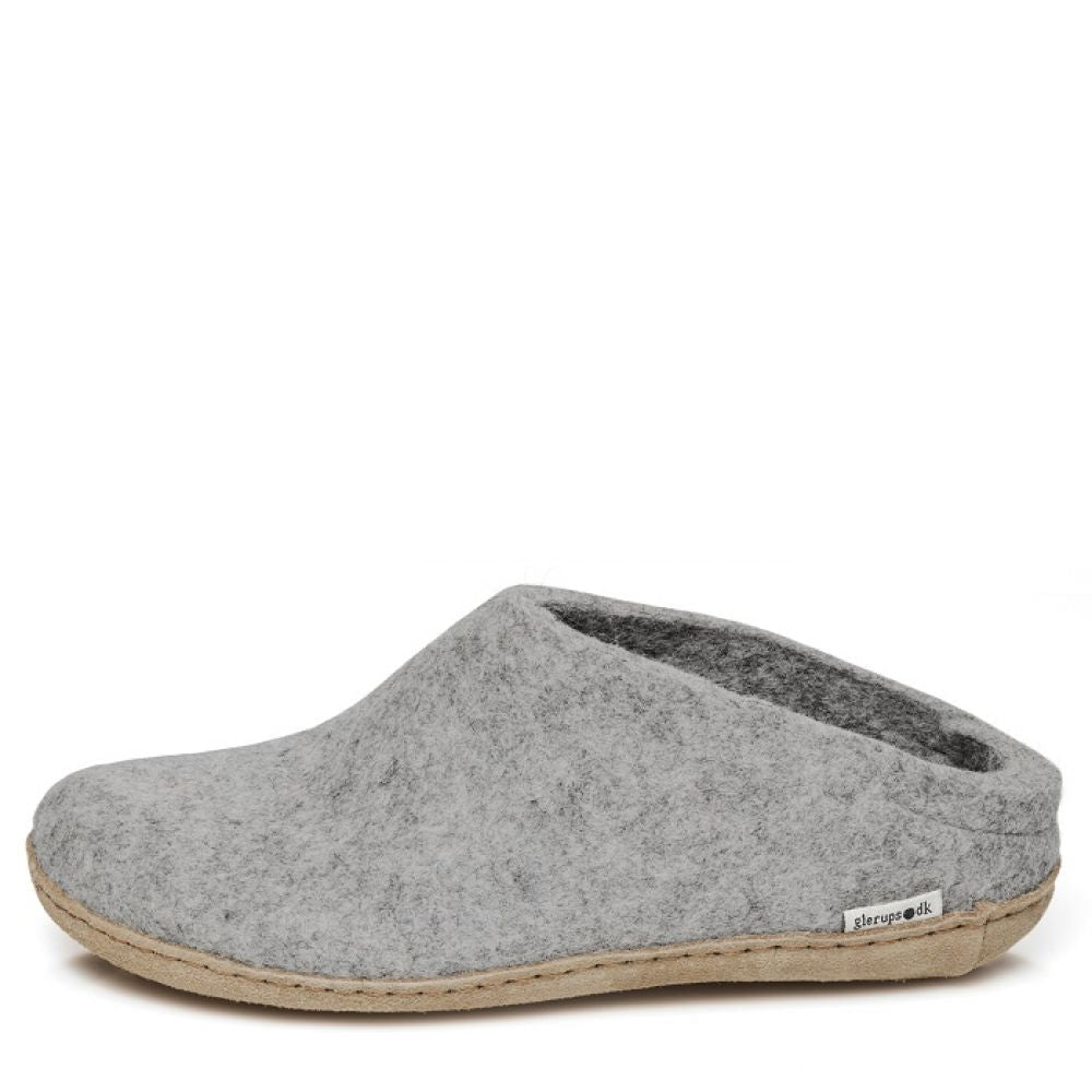 Glerups Open Heel Leather Sole in Grey - Getoutside Shoes