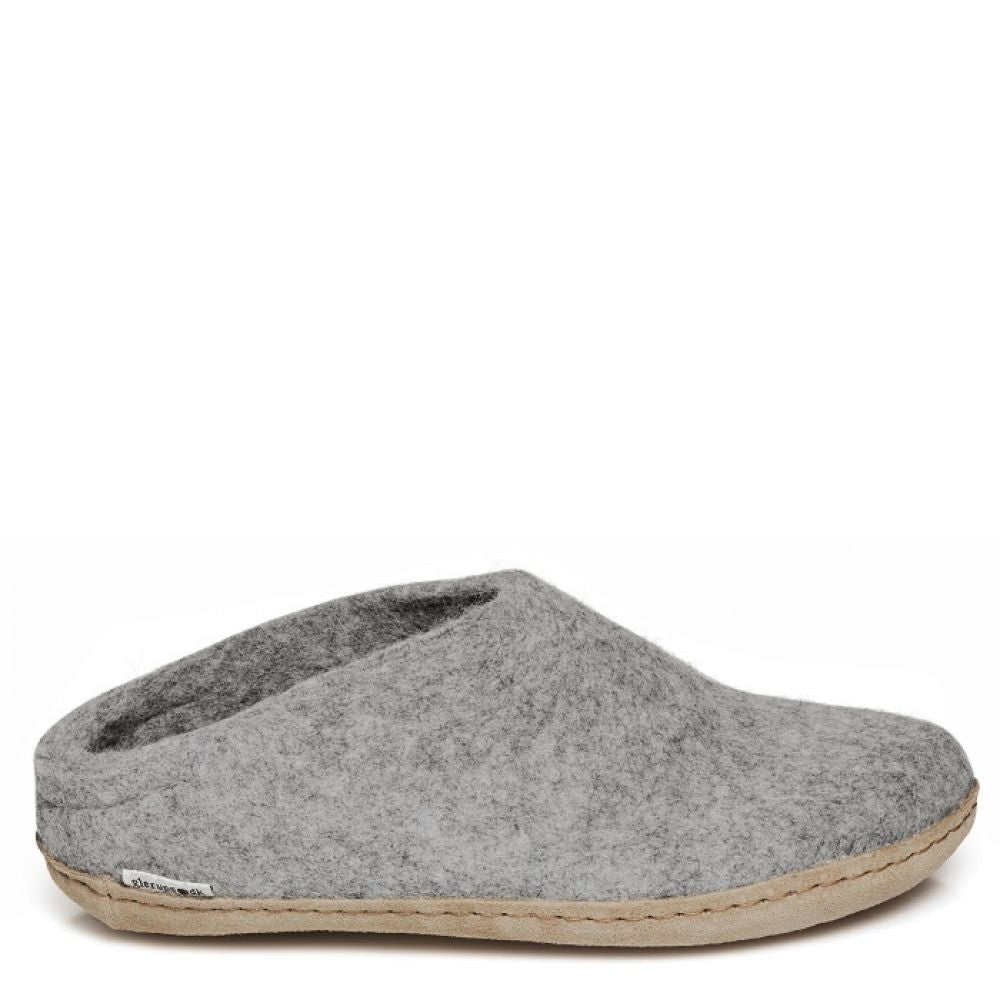 Glerups Open Heel Leather Sole in Grey - Getoutside Shoes