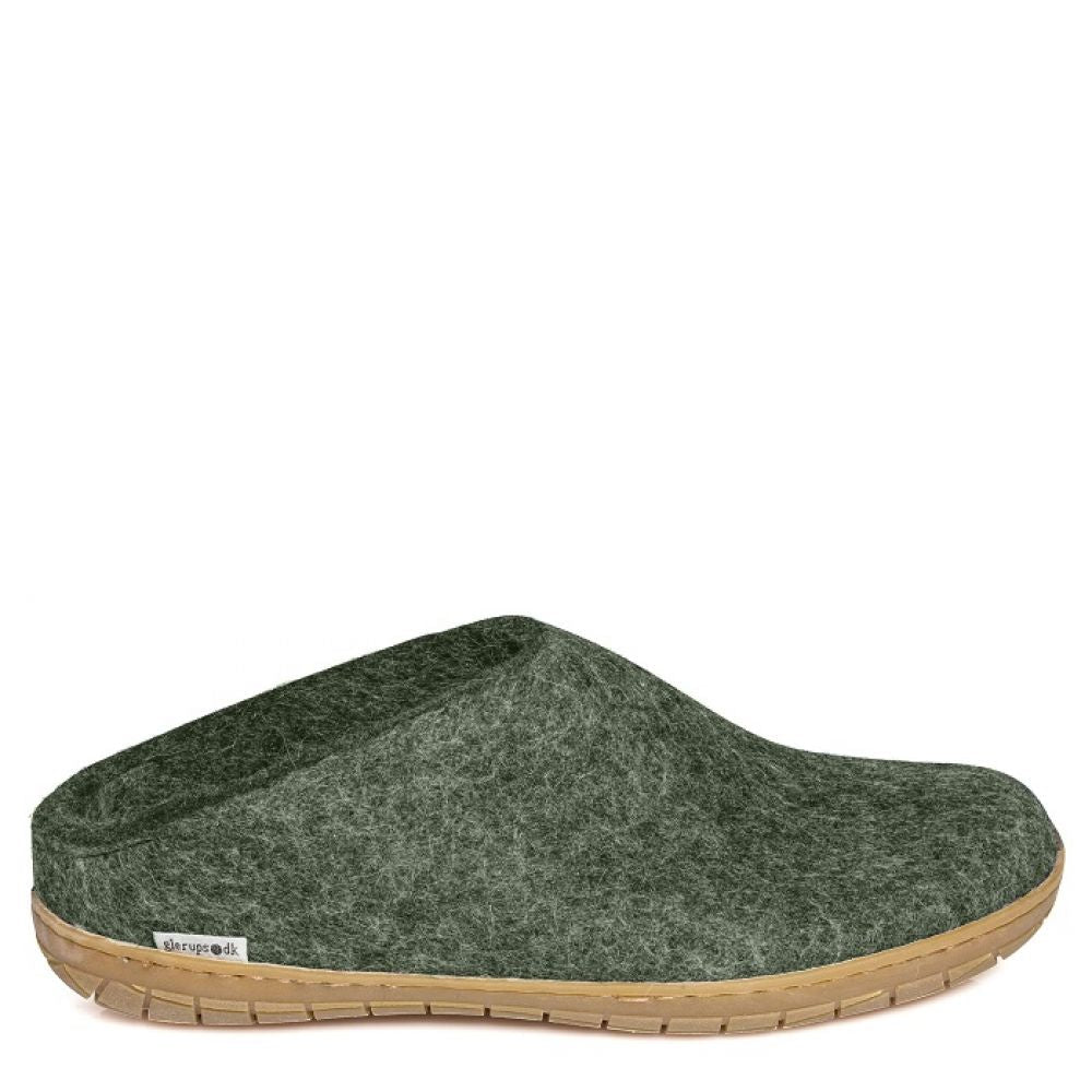 Glerups Open Heel Rubber Sole in Forest - Getoutside Shoes