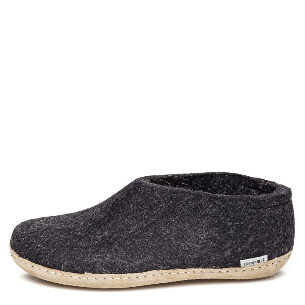 Glerups Shoe Leather Sole in Charcoal - Getoutside Shoes