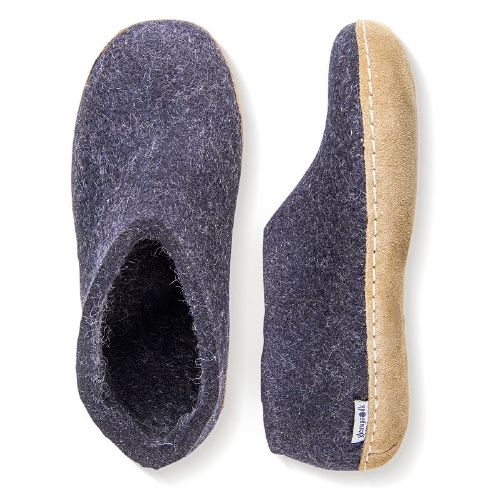 Glerups Shoe Leather Sole in Charcoal - Getoutside Shoes