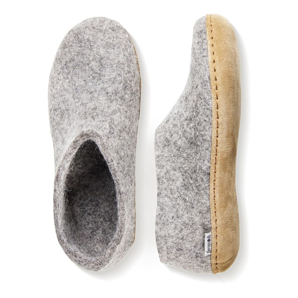 Glerups Shoe Leather Sole in Grey - Getoutside Shoes